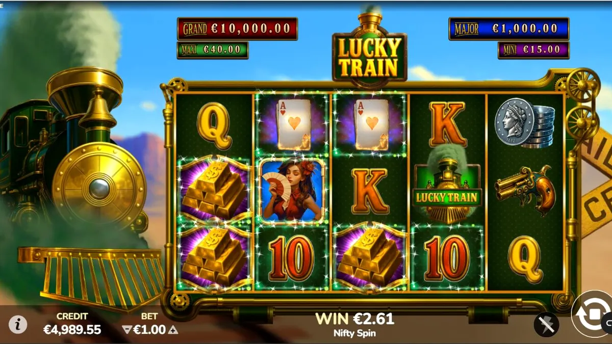 Lucky Train slot machine steampunk locomotive theme
