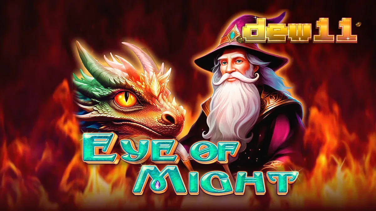 Tampilan visual slot fantasi Eye of Might dengan simbol magis